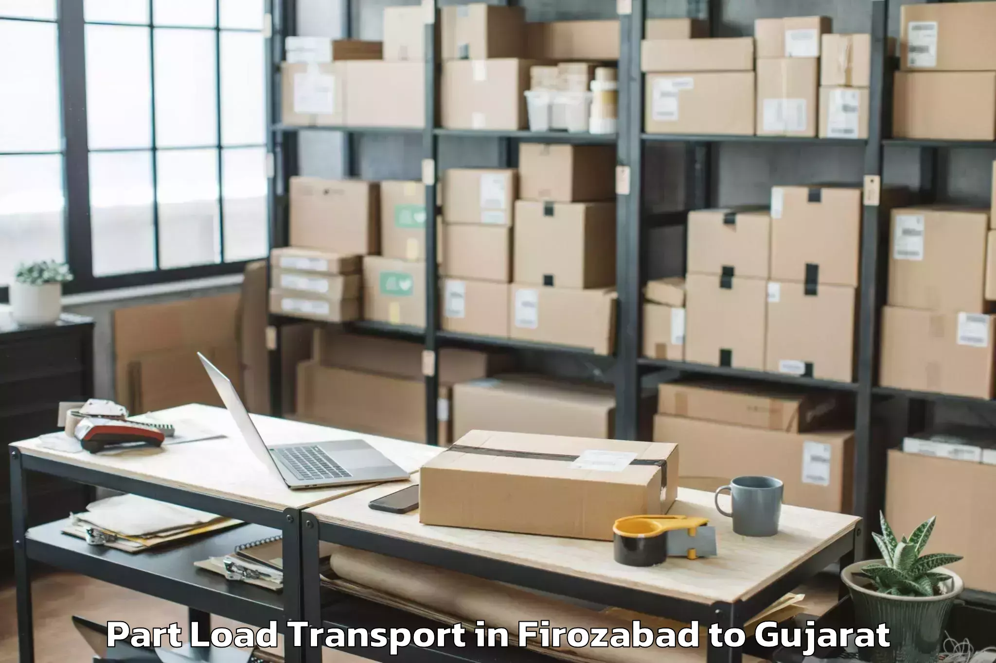 Quality Firozabad to Kachchh Part Load Transport